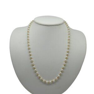 Natural Cultured Pearl & 14k Beaded Necklace